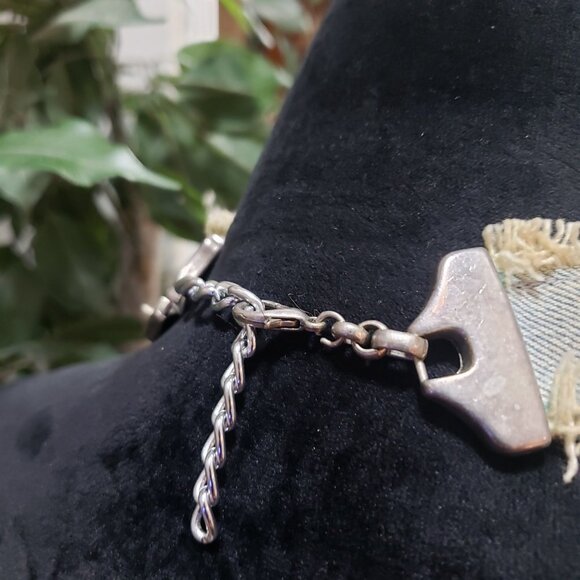 Women's Blue & White Fashion Collar Necklace with Lobster Necklace - Picture 6 of 6